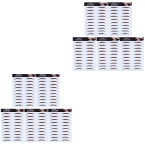 10Pièces Stickers Sourcils Marron Transfert Facile Usage 2