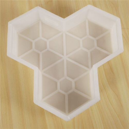 3Pcs Path Mold Maple Leaf Concrete Manually Plastic Stepping Stone Paving Molds for Pavement Courtyards Square 1