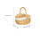 2Pcs Hand-Woven Basket Light Brown Portable Storage Container for Home 2