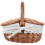 2Pcs Hand-Woven Basket Light Brown Portable Storage Container for Home 3