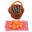2Sets Brown Mini Basket Decors with Realistic Miniature Egg Models 3