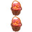 2Sets Brown Mini Basket Decors with Realistic Miniature Egg Models 6