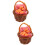 2Sets Brown Mini Basket Decors with Realistic Miniature Egg Models 8