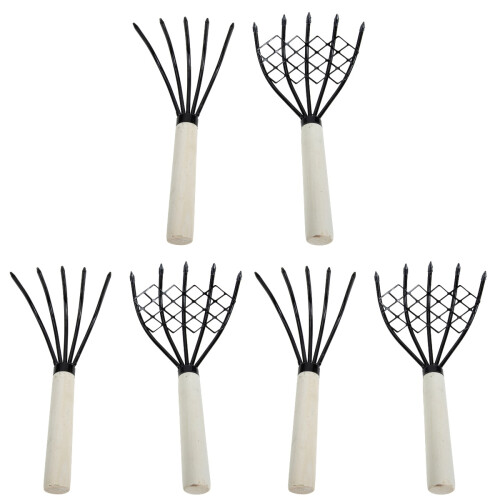 6Pièces Râteau 5 Durable Multiusages Pour Jardin 1