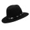 2X Cappello da Cowboy Occidentale A  Larga in Feltro per Uomo E Donna (Nero) 2