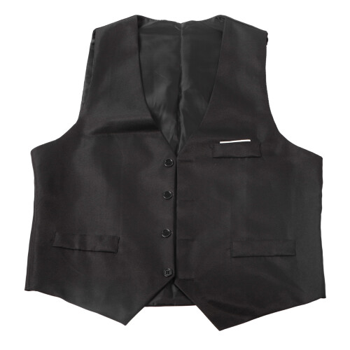 Γιλέκο Tuxedo με V-Neck για άνδρες, Casual γιλέκο κοστουμιού με τσέπη στο στήθος σε 2