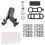 2Sets Black Bike Light Clip Sturdy Flashlight Support for Cycling 2