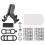 2Sets Black Bike Light Clip Sturdy Flashlight Support for Cycling 3