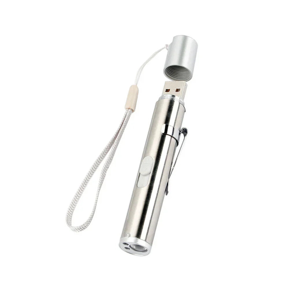 Mini Flashlight Pointer Usb Rechargeable 3-In-1 9362547007302