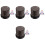 4Sets ABS Cups Brown Lightweight Rolling Cups for Party Use 4