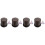 4Sets ABS Cups Brown Lightweight Rolling Cups for Party Use 5