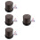 4Sets ABS Cups Brown Lightweight Rolling Cups for Party Use 8
