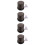 4Sets ABS Cups Brown Lightweight Rolling Cups for Party Use 9