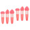 6Pcs Pink Makeup Brush Pen Heart Shaped Puff Multipurpose Tools 3