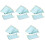 20Pièces Plateaux Jetables Bleus Pour Gâteaux, Fruits Biscuits 4