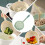 4Pcs Fine Mesh Strainer Ladle Kitchen Colander with Handle Nylon PVC 10