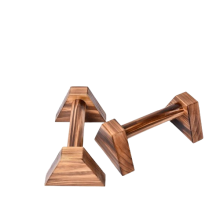 Wooden Push-Up Stands - Gym Exercise Bars for Chest Training