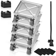 4pcs Industrial Machinery Mover - 360 Rotation, Heavy Furniture Transport