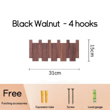 Wall-Mounted Black Walnut Coat Rack