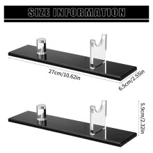 6-Teiliger MesserstäNder Aus Acryl, Messeretui für Den Tisch, Einzelmesserhalter für die Inneneinrichtung (Schwarze Basis)