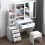 Elegance in Simplicity: White Dressing Table Set with Sliding Mirror & Ample Storage 1
