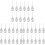 36Pcs Stainless Steel Dispensing Needle Kit Precision Blunt Tip Silver 2