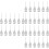 36Pcs Stainless Steel Dispensing Needle Kit Precision Blunt Tip Silver 6