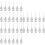 36Pcs Stainless Steel Dispensing Needle Kit Precision Blunt Tip Silver 7