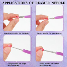 4Pcs Diamond Tipped Bead Reamer for Jewelry Making Beading Hole Enlarger Tool for Glass Plastic Metal Wood Beads