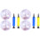 8Pcs Assorted Color Glitter Inflatable Beach Ball Transparent Pool Toy 2