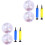 8Pcs Assorted Color Glitter Inflatable Beach Ball Transparent Pool Toy 3