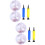 8Pcs Assorted Color Glitter Inflatable Beach Ball Transparent Pool Toy 7