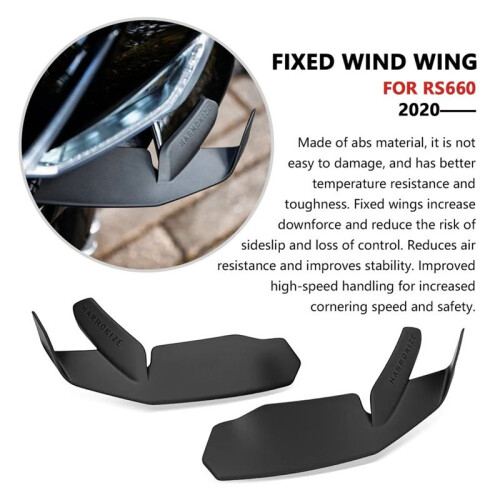 Motorcycle Winglet Aerodynamic Wing Kit for RS660  660 Rs660 2020-2024 Side Wind Spoiler Lower Shroud Front Wing 2