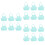 18Pcs Blue Kitchenware Holder Adjustable Sponge Storage Rack for Sink 5