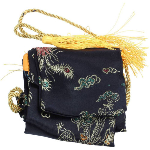 6pz 135cm Dragon E Phoenix Katana Samurai Sword Bag Tissu Black 1