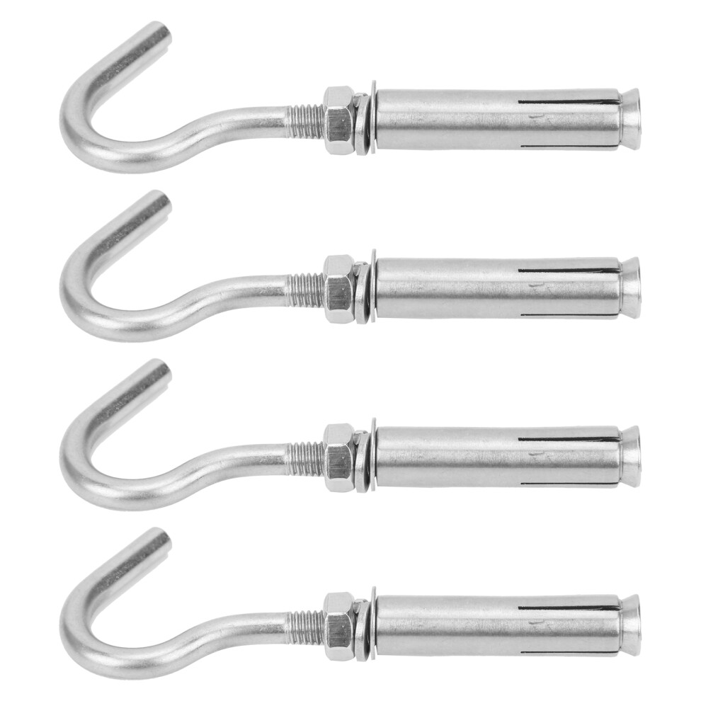 10 X Stainless Steel Expansion Hooks 90Mm Silver