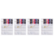 64 Boxes Home and Travel Quick Fix Sewing Kit Pre Threaded Needle Kit, Each Box with 10 Pieces