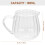 3Pcs Clear Glass Coffee Creamer Pitcher Multi-Use Milk Pourer Jar 9