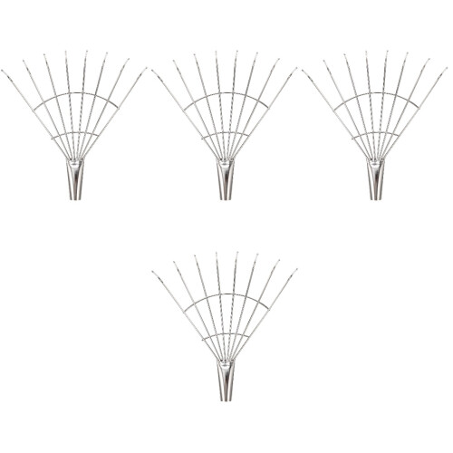 4Pcs Heavy Duty Stainless Rake Gardening Soil Cleaning Tool 1