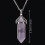 Crystal Hexagonal Healing Point Amethyst Pendant Cut Pendant Necklace 8