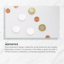10 pcs petit rond transparent en plastique boite de Coin 22mm