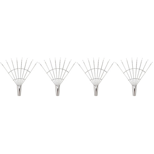 4Pcs Heavy Duty Stainless Rake Gardening Soil Cleaning Tool 2