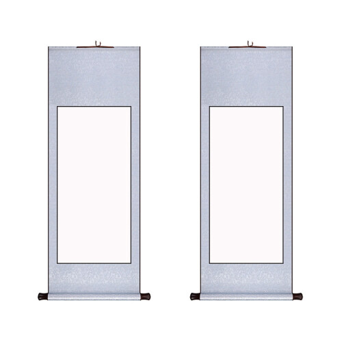 2Pcs Durable Silver Rice Paper for Calligraphy Home Decoration 1
