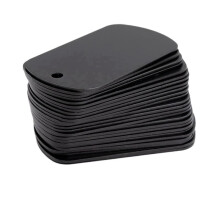 100 Pcs Metal Stamping Blanks Black for Stamping, Engraving Blanks Aluminum Stamping Blanks Keychain Blank Dog Tag