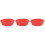 3Pcs Red Snack Serving Plate Fruit Bread Storage Basket 2