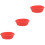 3Pcs Red Snack Serving Plate Fruit Bread Storage Basket 3