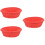 3Pcs Red Snack Serving Plate Fruit Bread Storage Basket 5