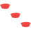 3Pcs Red Snack Serving Plate Fruit Bread Storage Basket 7