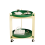 Double-Layer Rolling Coffee Table - White and Green 1
