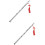2Pcs Stainless Steel Chinese Flute Portable Beginner Student Silver 6